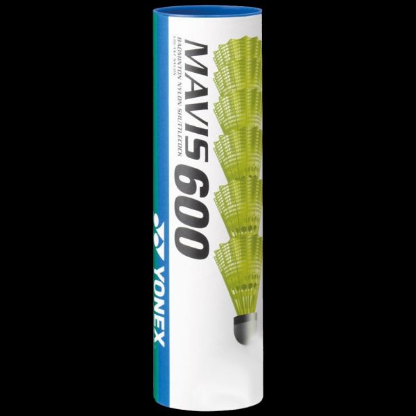 tube de 6 YONEX Mavis 600 Badminton Volants Navettes jaune 